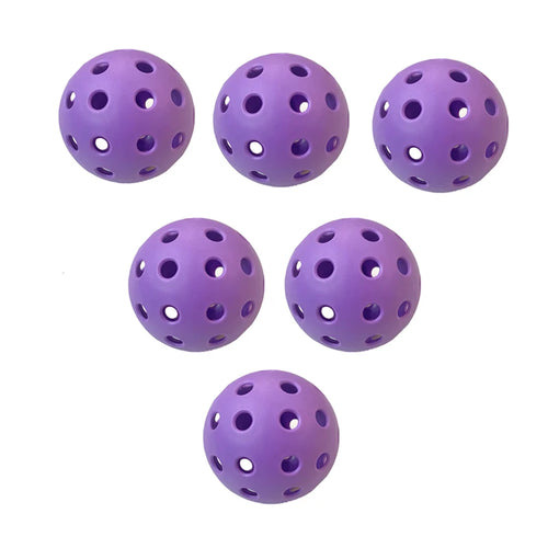 6pcs Pickleball 40 Holes 74mm Outdoor Colorful Pickleballs Durable