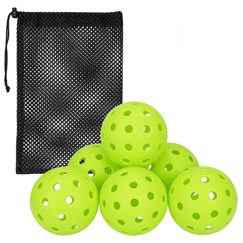 6 Pack Pickleball Balls 40 Holes Pickleballs for Outdoor Indoor Sports