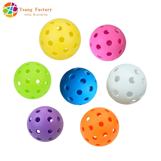 6pcs Pickleball 40 Holes 74mm Outdoor Colorful Pickleballs Durable